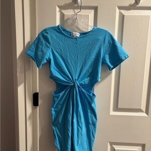 Vibrant Blue Cutout Dress